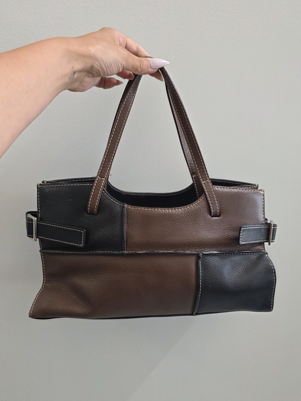 Danier Leather Patchwork Hand Bag
